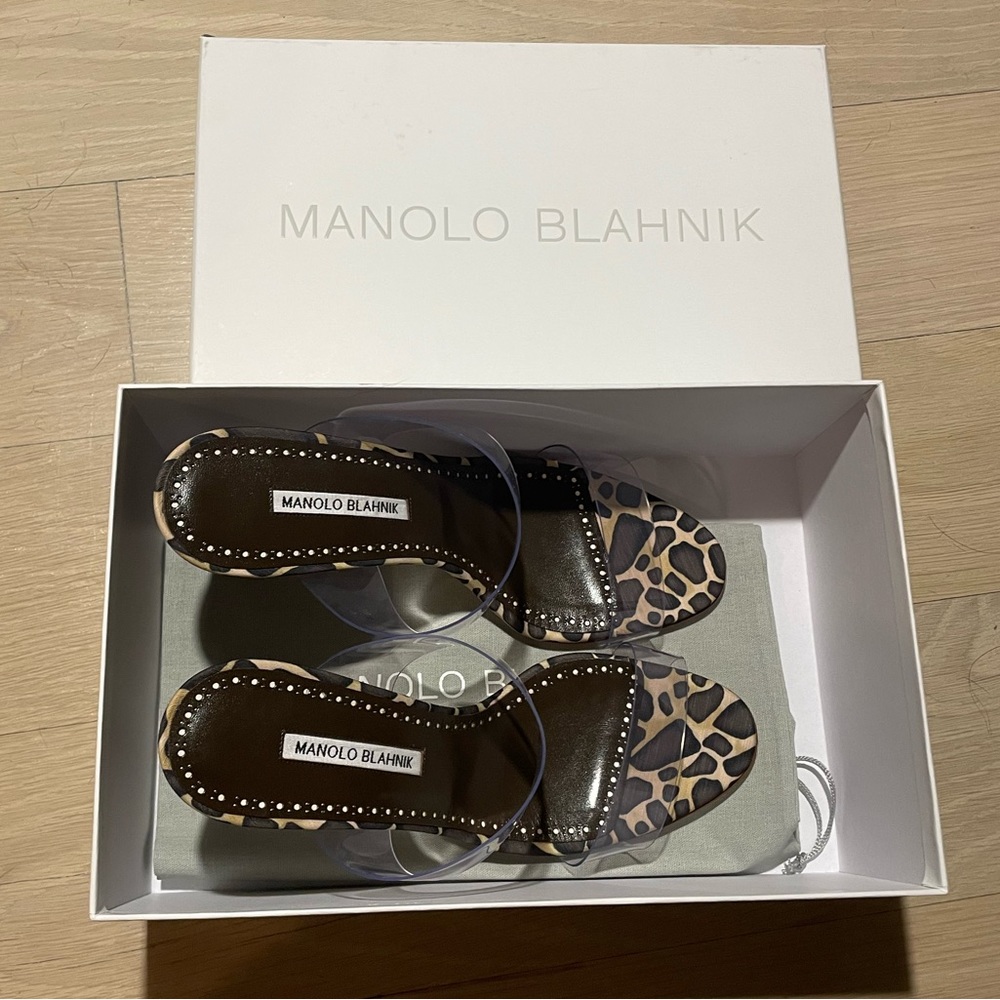 Manolo Blahnik Scolto animal print. 40.5 US 9.5
